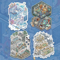 Horror Hospital|Summer Seal World|Terrible Classroom|Snow House DIY Stickers