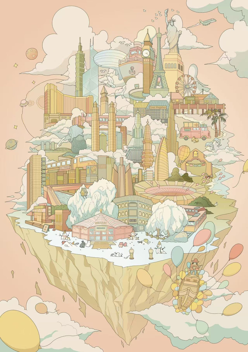 Specimen Studio Castle in the Sky Big Size 3D Sticker Scene