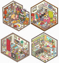 DIY Playful Study Room|Bedroom|Bathroom|Kitchen 3D Sticker Scene