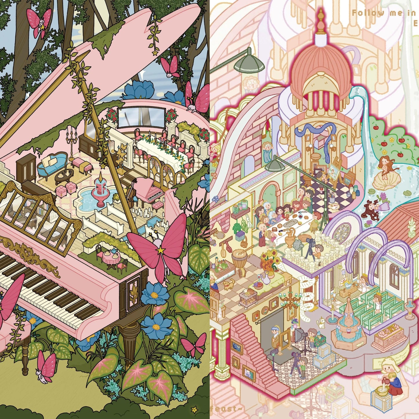 3D Sticker Scene Melody in Wonderland Masterpiece Studio Farm Tales