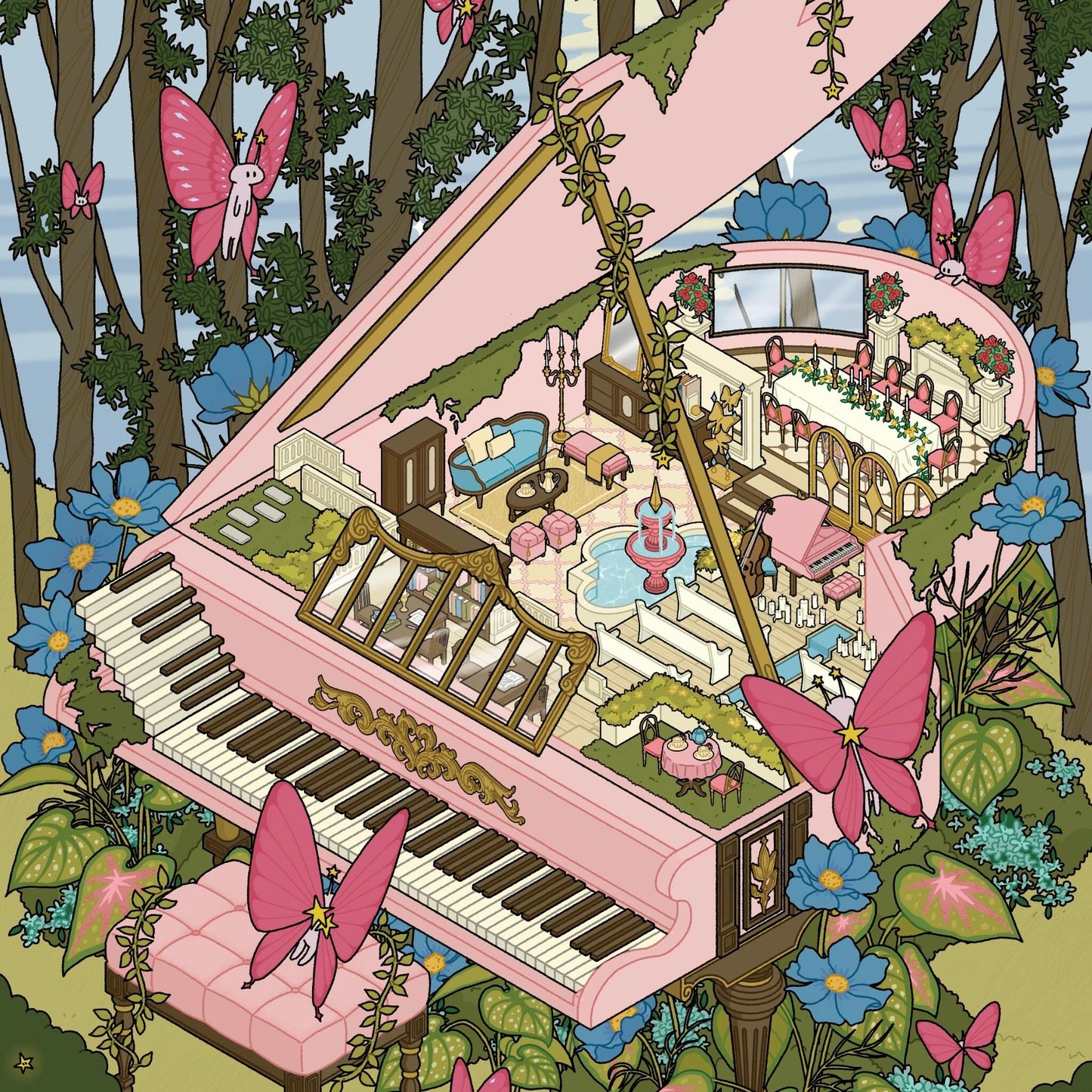 3D Sticker Scene Melody in Wonderland Masterpiece Studio Farm Tales