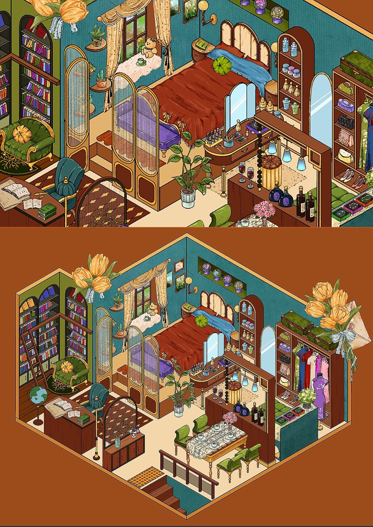 DIY 3D Sticker Vintage Cloakroom Antique Collector Floral Whisper Dream House