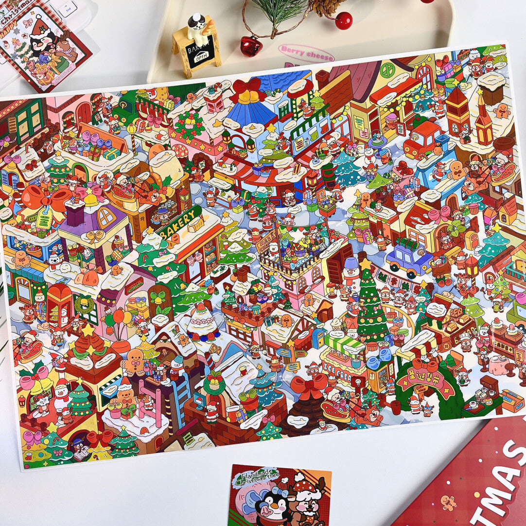 Big Size Christmas Eve 3D Landscape Sticker