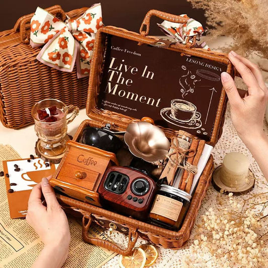 Vintage Manual Coffee Grinder Gift Set