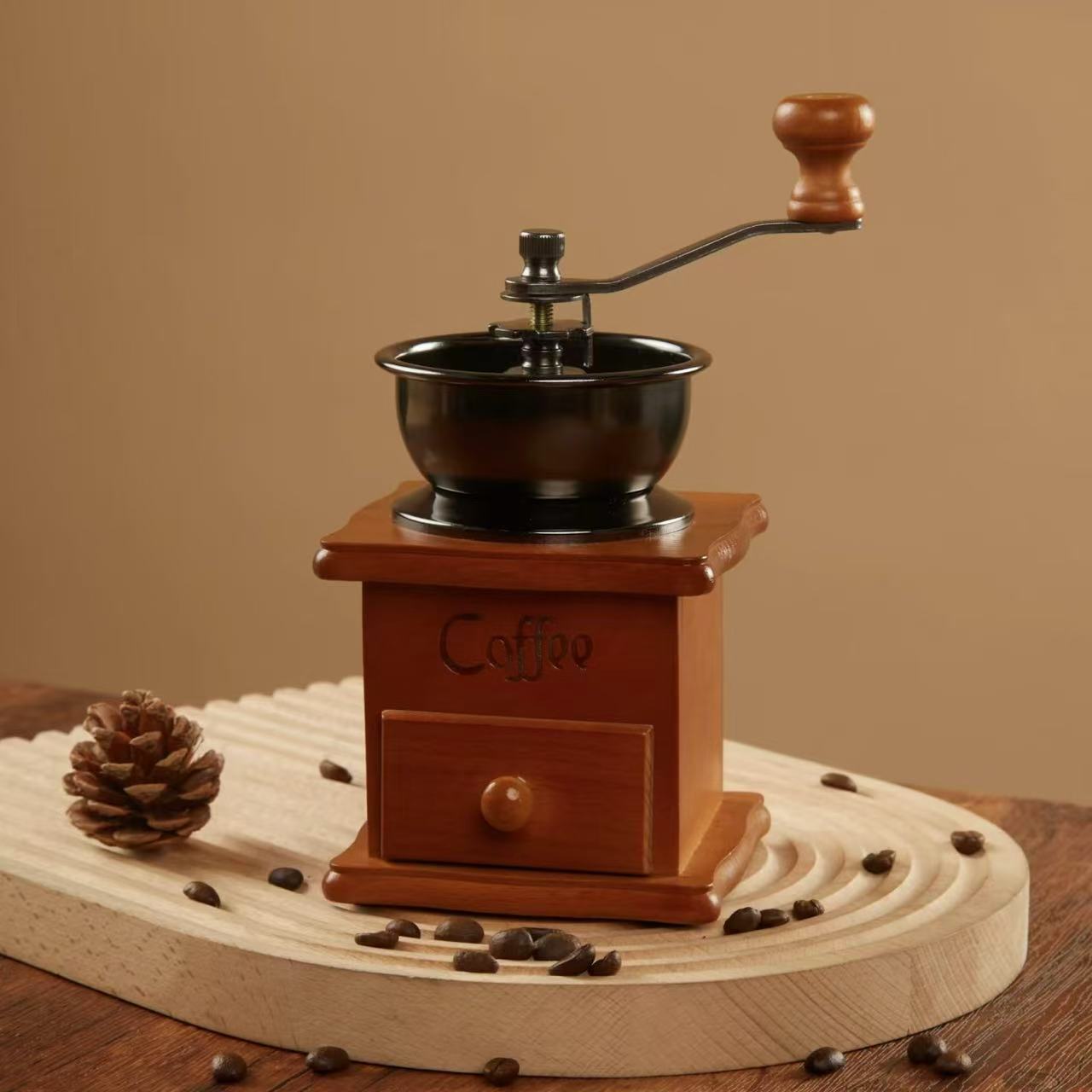 Vintage Manual Coffee Grinder Gift Set