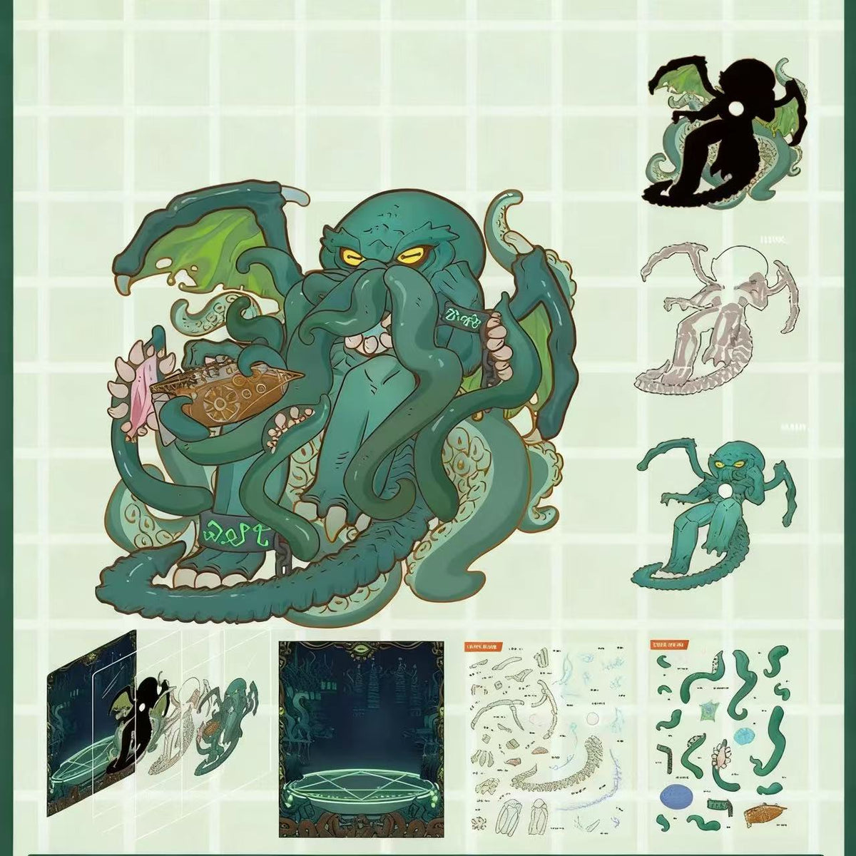 DIY Panda Dragon Bird Anatomical Restoration Stickers