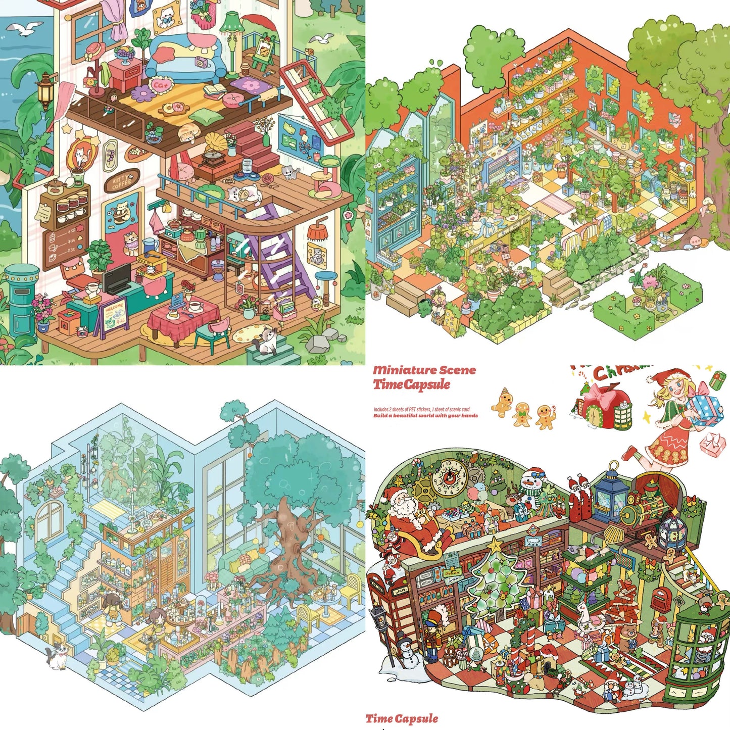 3D Sticker Green Visual Plantation Garden House Painting Studio