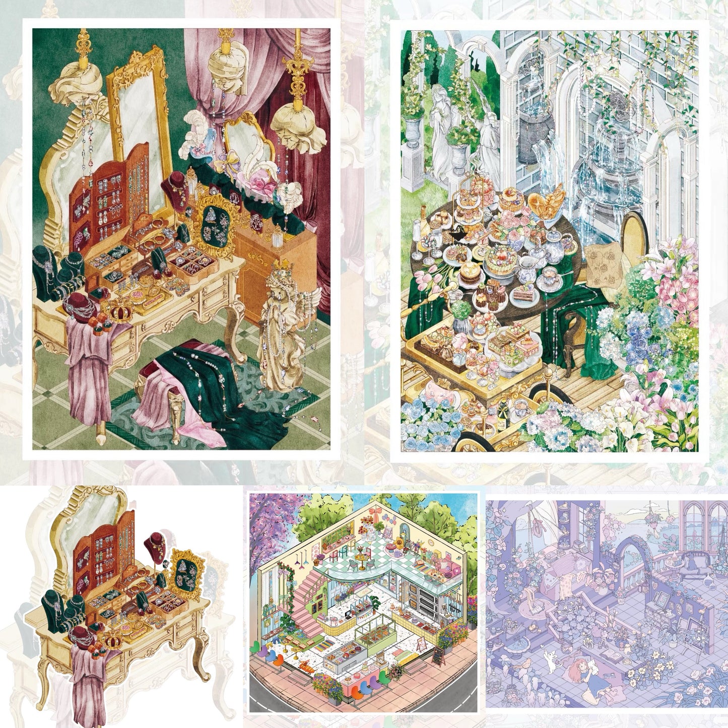 Diamond Tears Letter from a Dream Crystal Spring Cake Shop Vanity Stickers