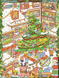 Christmas Eve Halloween Happy New Year 3D Miniature Scene Stickers