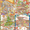 Christmas Eve Halloween Happy New Year 3D Miniature Scene Stickers