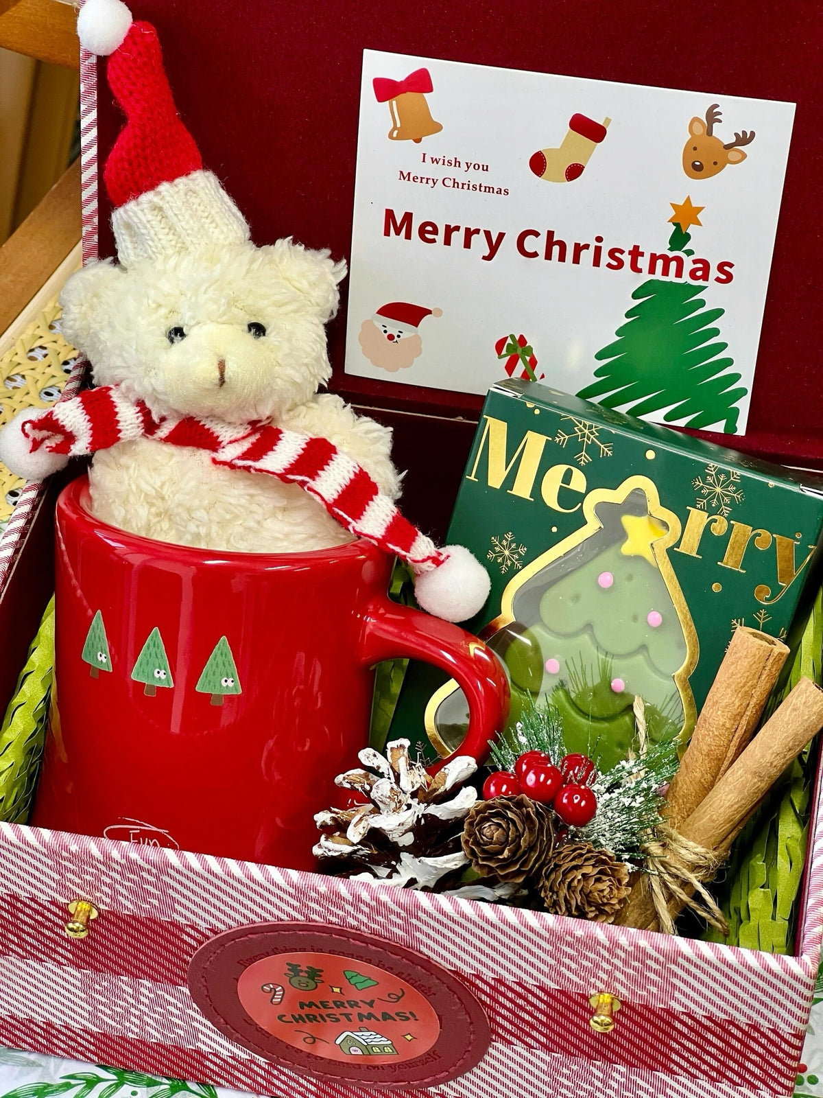 Red Plaid Christmas Box