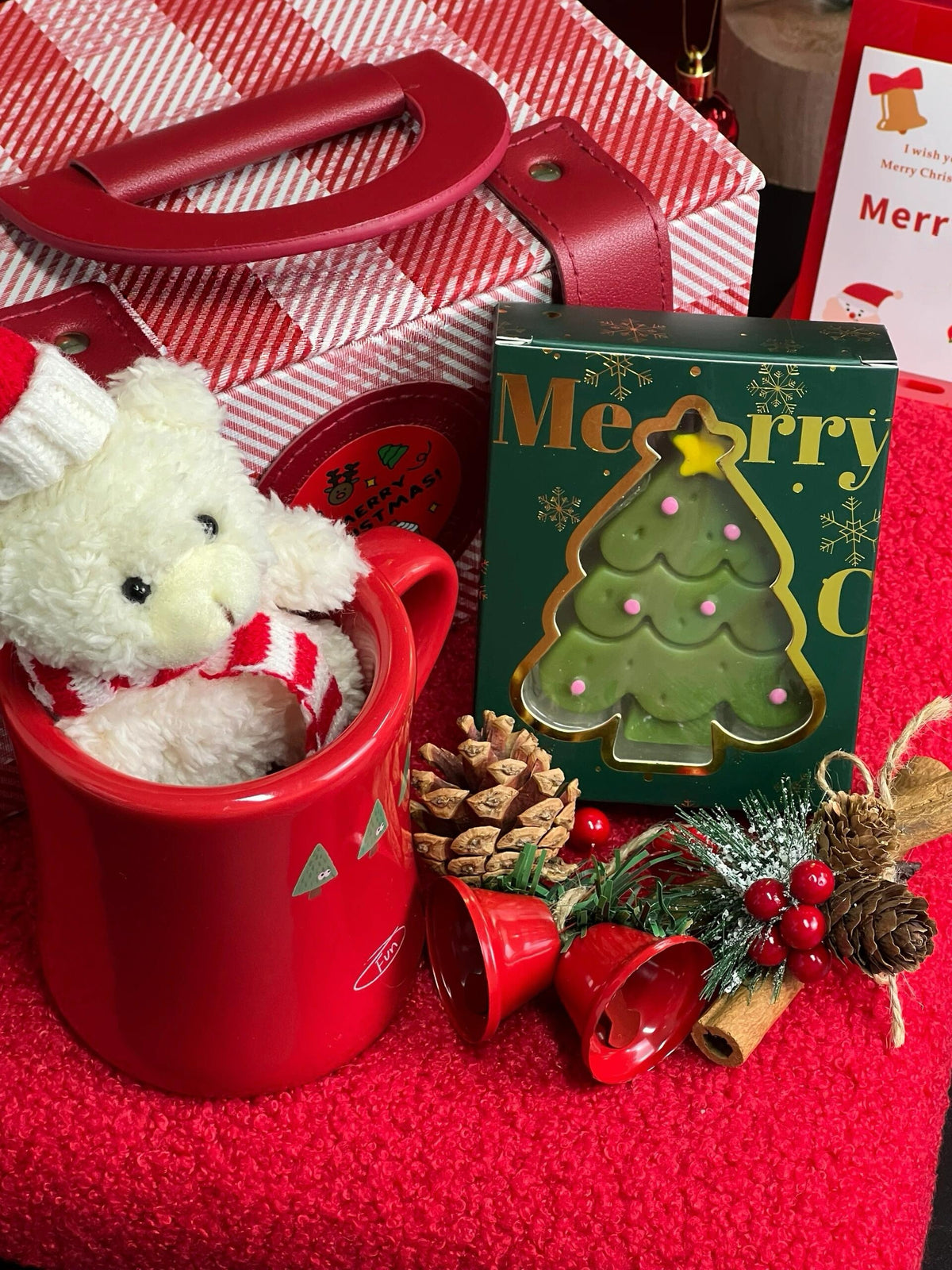 Red Plaid Christmas Box