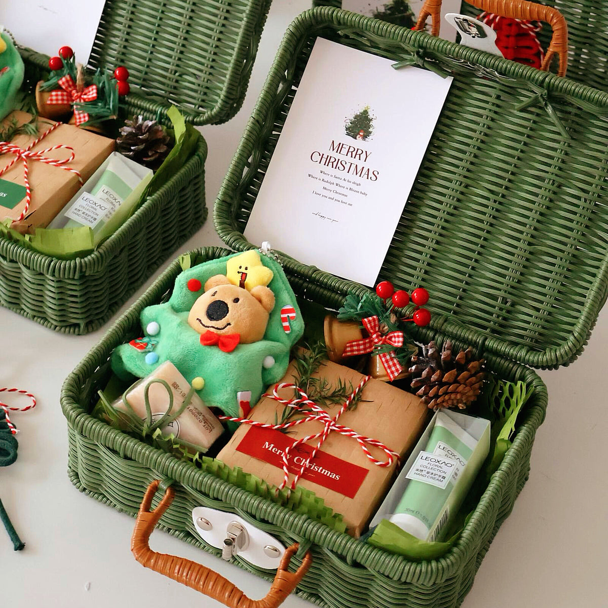 Holiday Warmth Gift Basket-Smart Coffee Thermos Handmade Candle