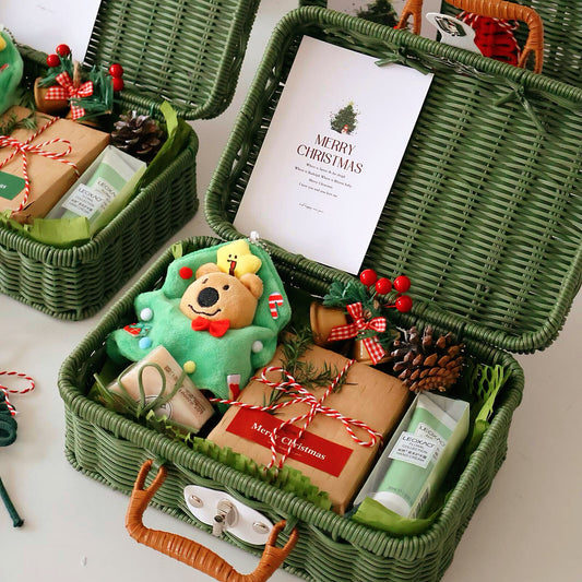 Holiday Warmth Gift Basket-Smart Coffee Thermos Handmade Candle