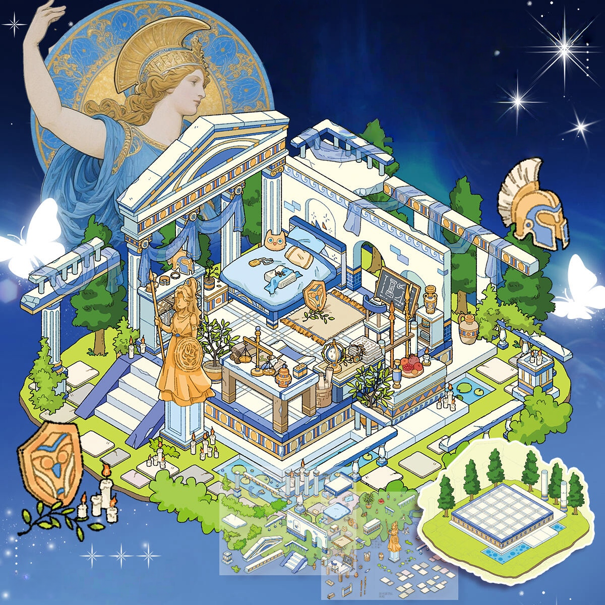 Ancient Greek Mythology Aphrodite Athena Artemis Hera Stickers