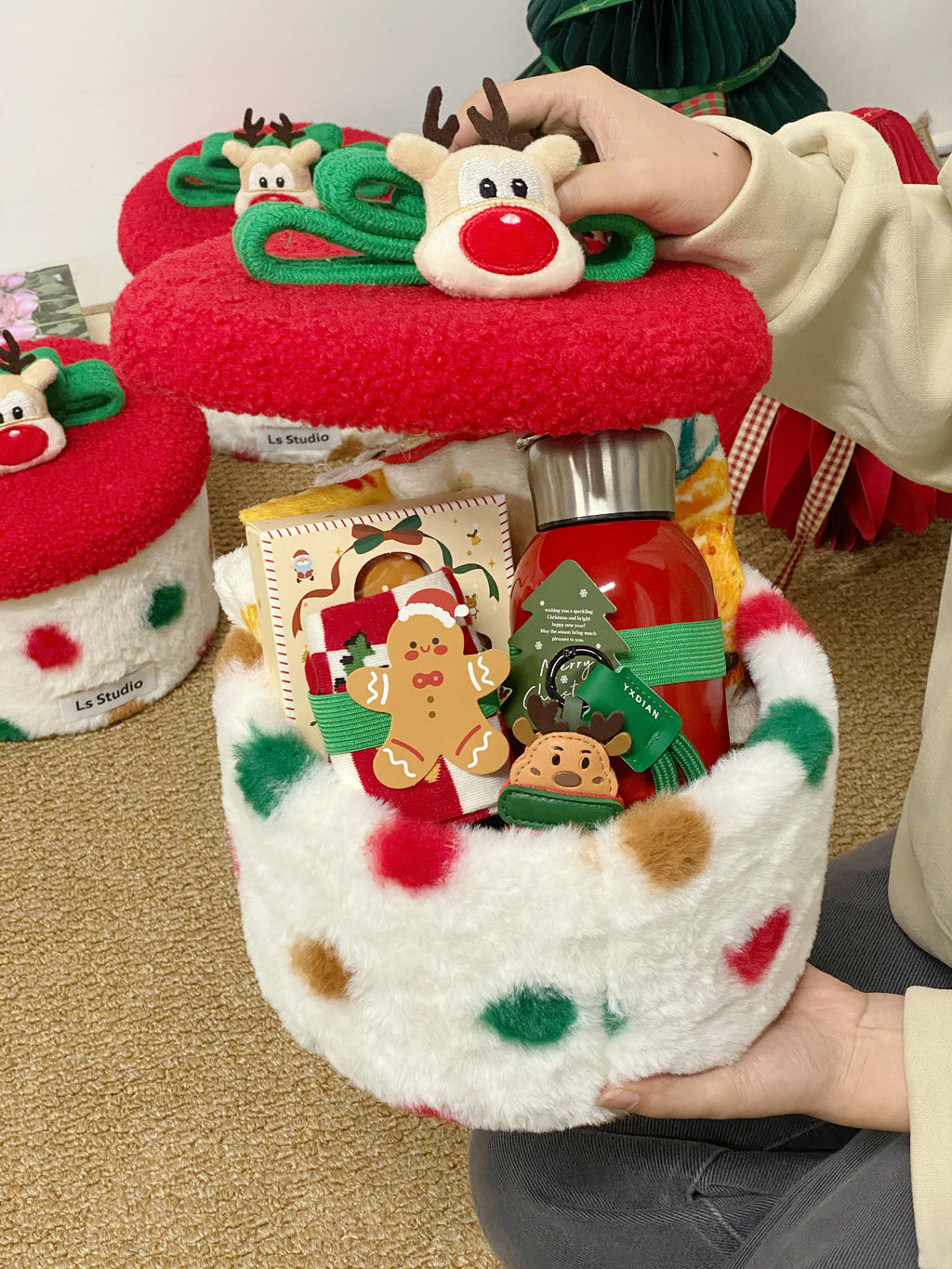 Warm & Fluffy Christmas Gift Basket