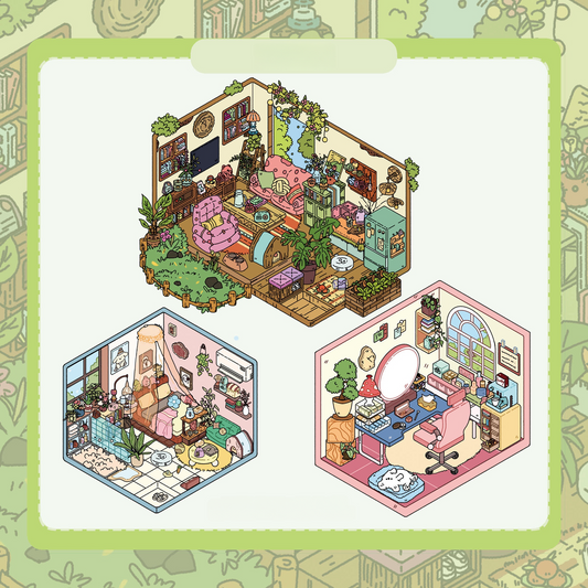 Dreamy Home Life Scene Stickers Cabin, Bedroom & Vanity Designs