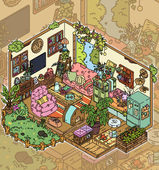 Dreamy Home Life Scene Stickers Cabin, Bedroom & Vanity Designs