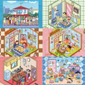 Kasukabe Japanese Cartoon Characters Daily Life Scene Stickers