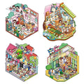 Cute Japanese Classic Cartoon Characters Scene Stickers