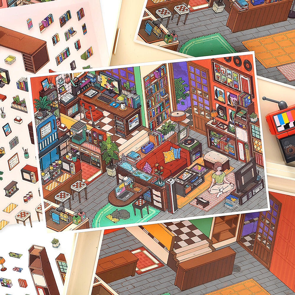 Homely Lifestyle Cozy Room Scene Stickers