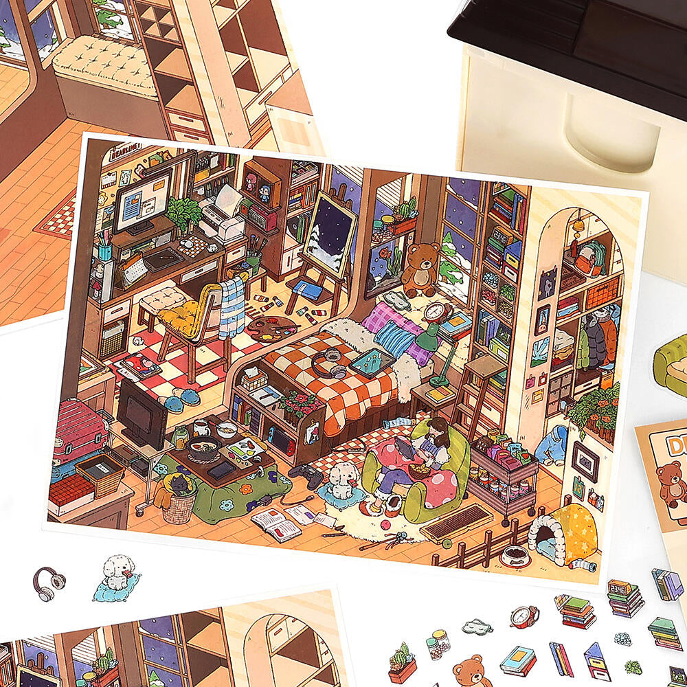 Homely Lifestyle Cozy Room Scene Stickers