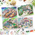 Scene Sticker Pet and Flower Market, Art Exhibition, Appliance City, Courtyard Café
