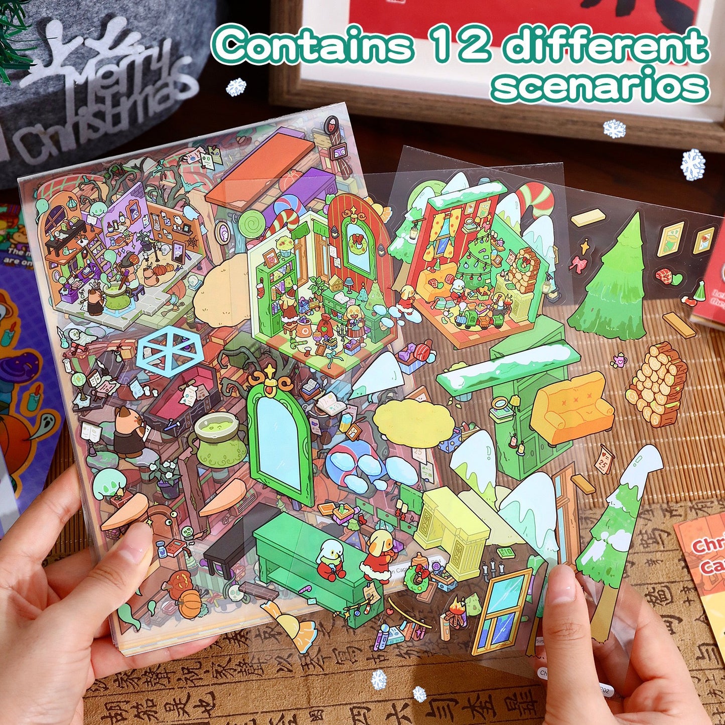 Christmas Theme Landscape Collection 6.0 Series 3D Miniature Sticker Book