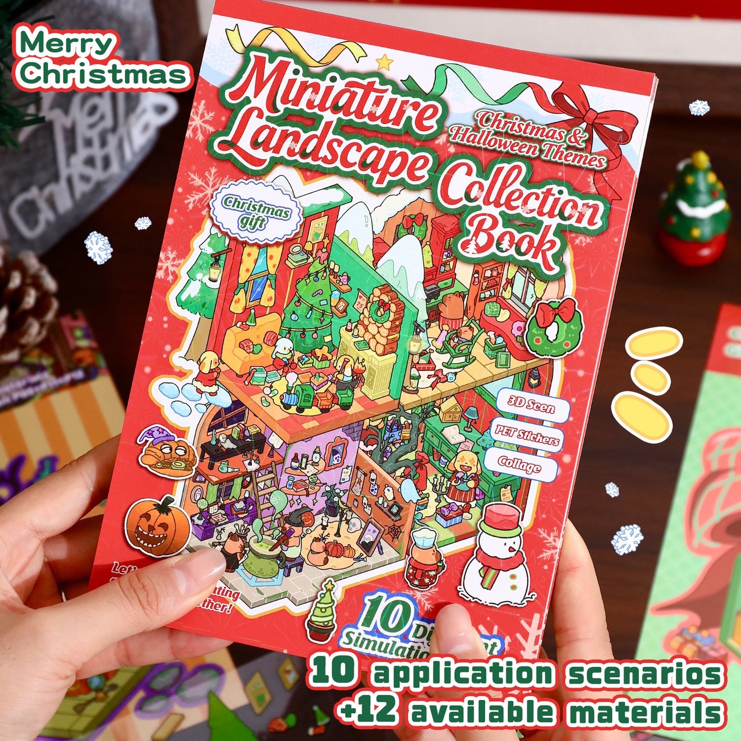 Christmas Theme Landscape Collection 6.0 Series 3D Miniature Sticker Book
