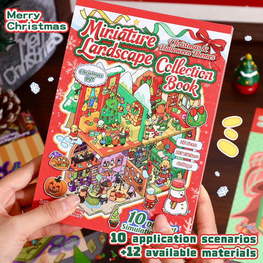 Christmas Theme Landscape Collection 6.0 Series 3D Miniature Sticker Book