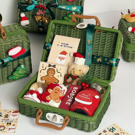 Santa Claus & Gingerbread Man Christmas Gift Basket