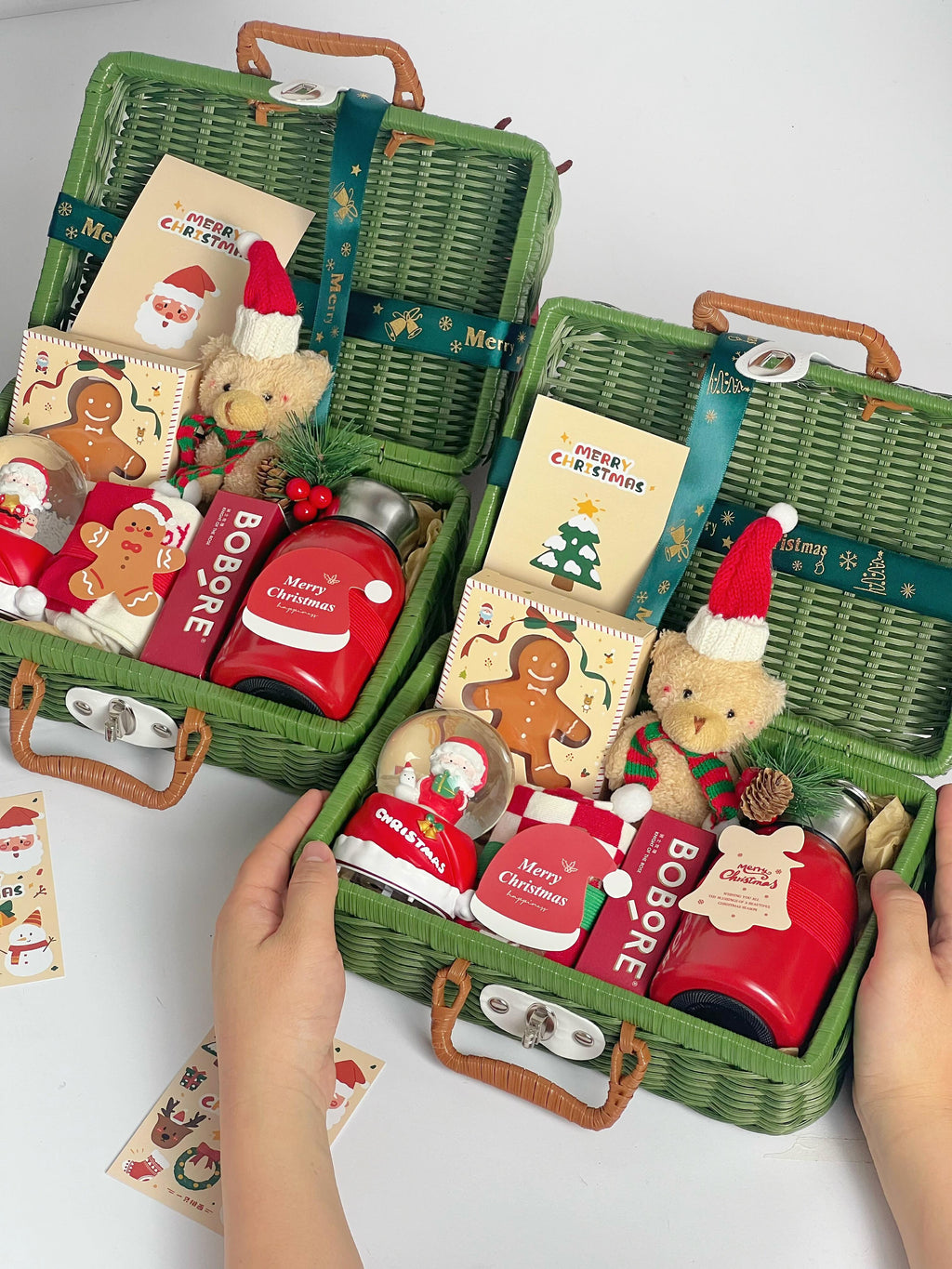 Santa Claus & Gingerbread Man Christmas Gift Basket