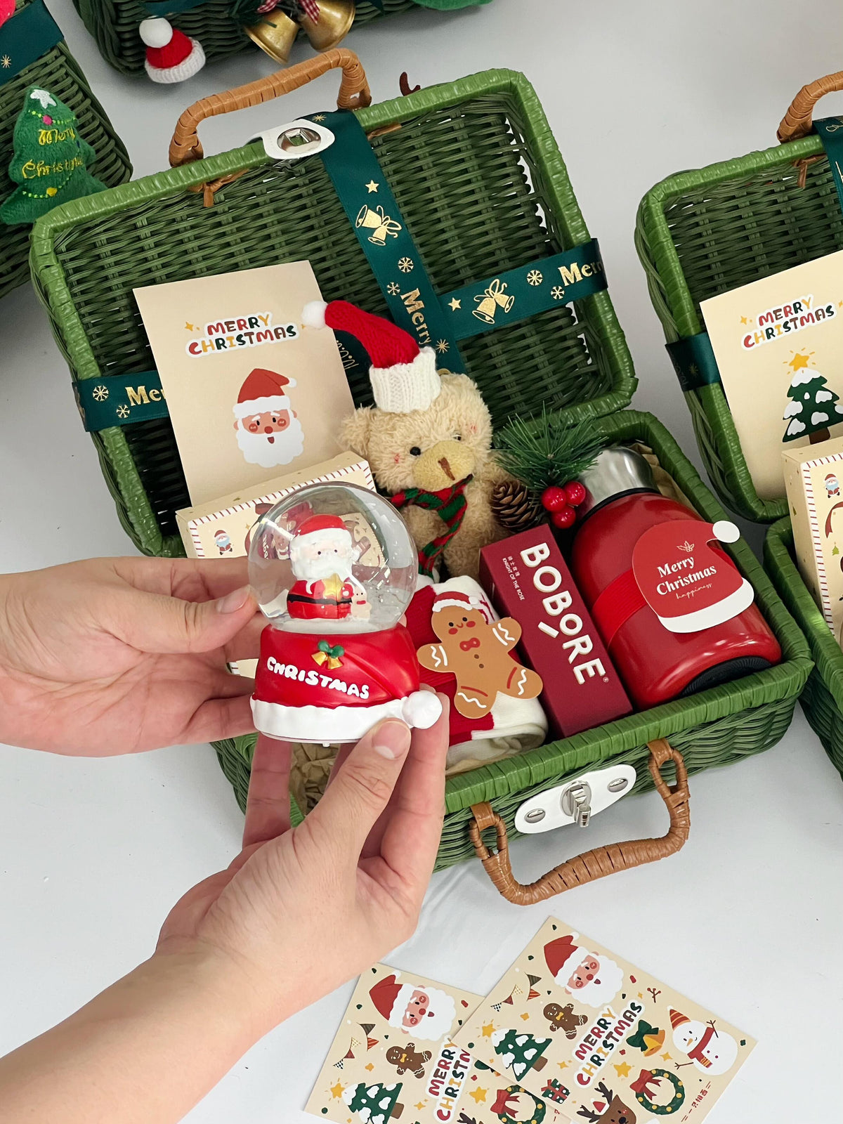 Santa Claus & Gingerbread Man Christmas Gift Basket