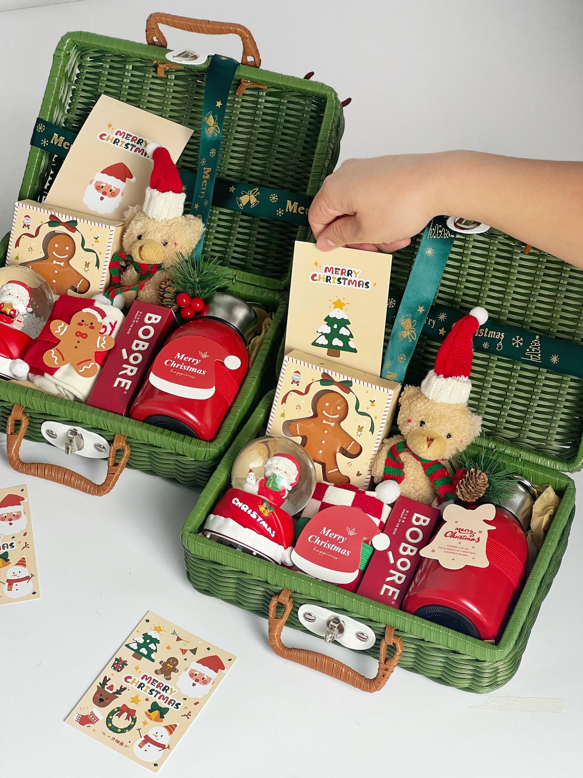 Santa Claus & Gingerbread Man Christmas Gift Basket