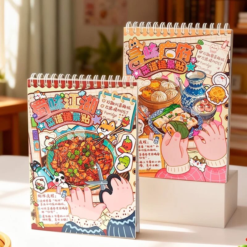 Yummy Cook Delicious Food Sticker Book Fun Kitchen