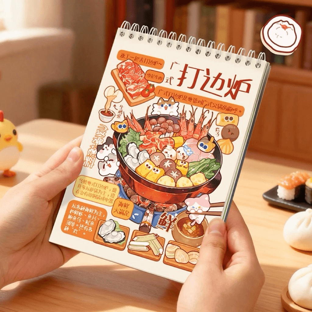 Yummy Cook Delicious Food Sticker Book Fun Kitchen