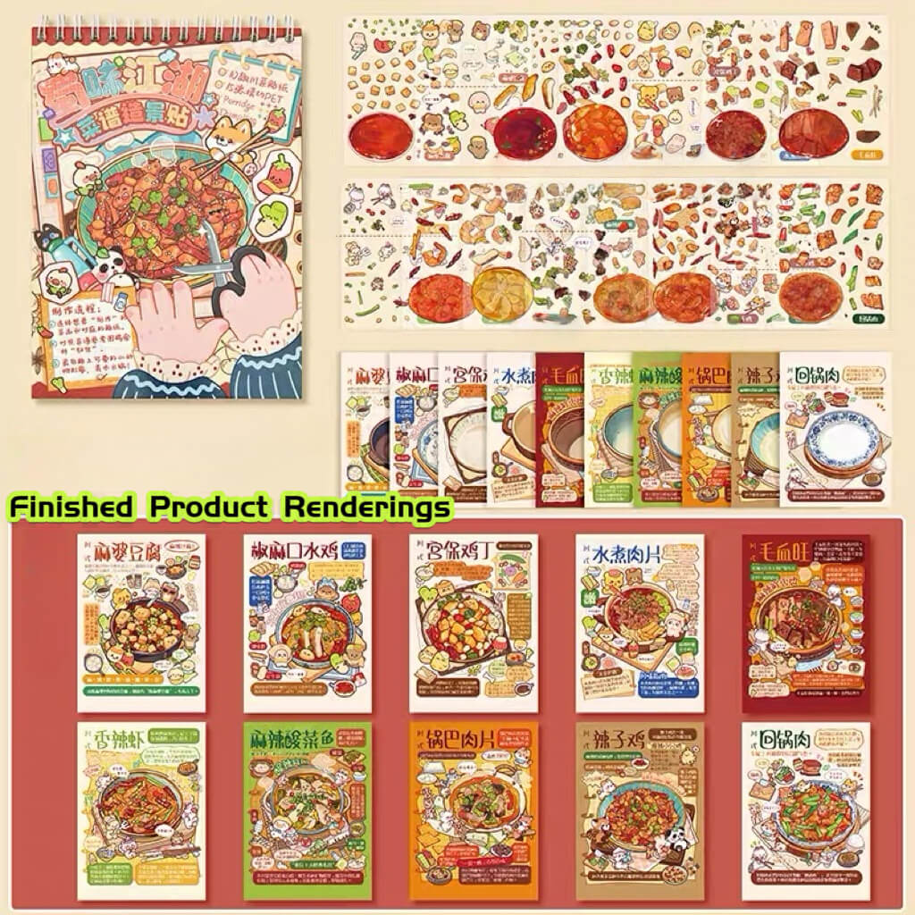Yummy Cook Delicious Food Sticker Book Fun Kitchen