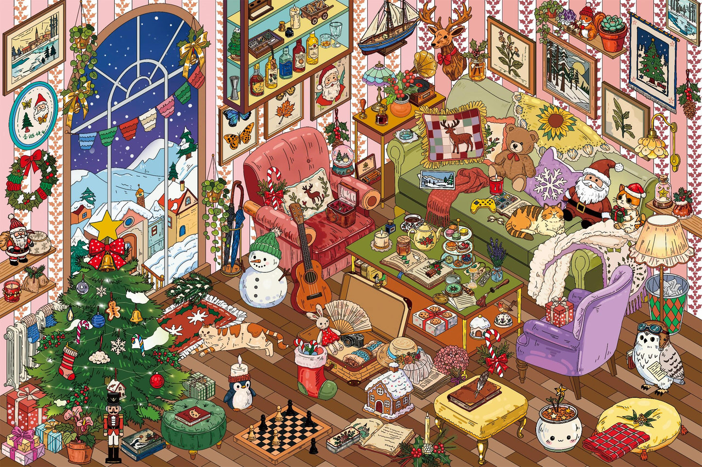 Christmas in the Cottage Sticker Scene