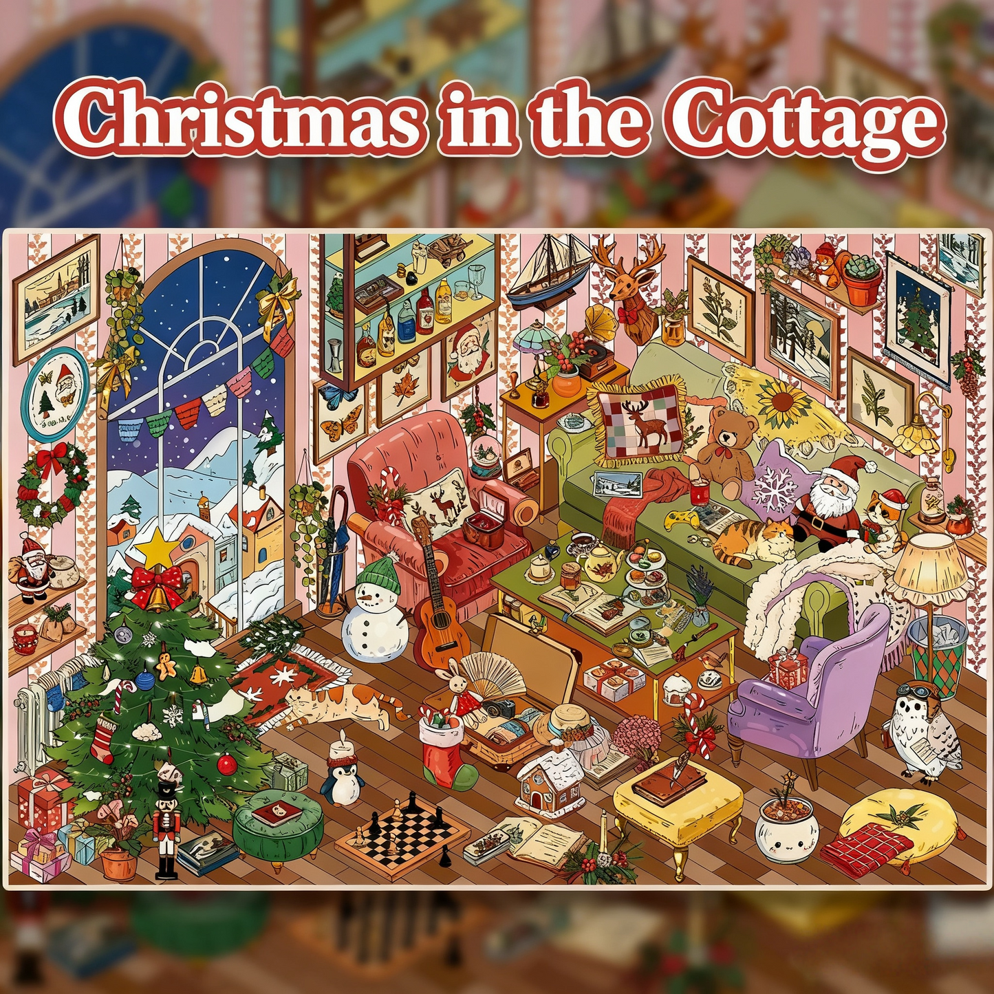 Christmas in the Cottage Sticker Scene