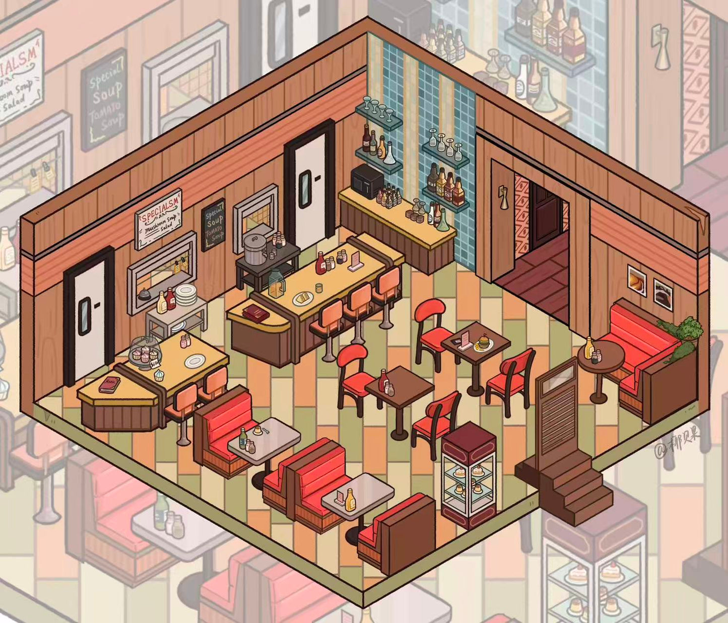 Sisters’ Cottage Williamsburg Restaurant American TV Series Sticker Scene