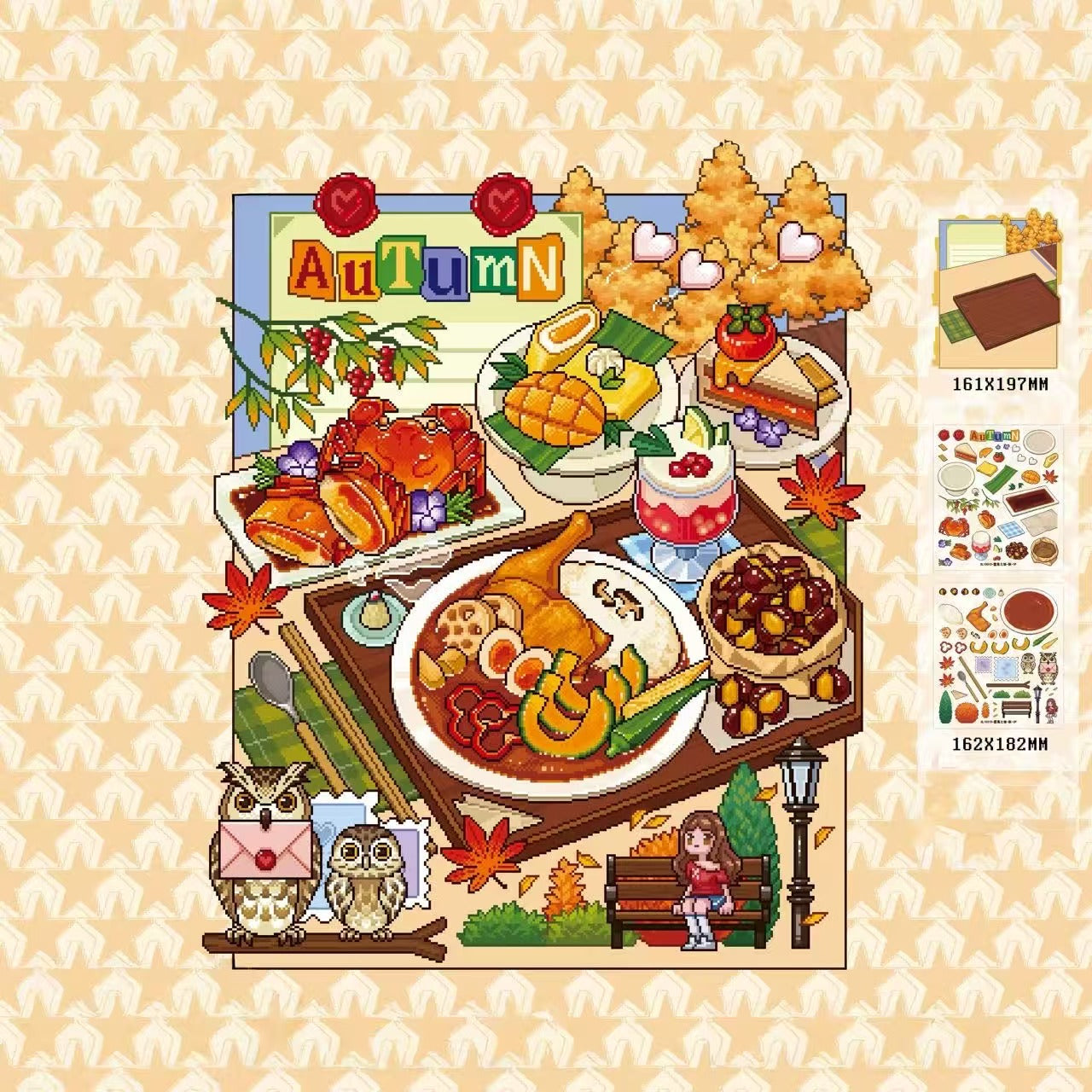 Four Seasons Cooking Mosaic Scene Stickers