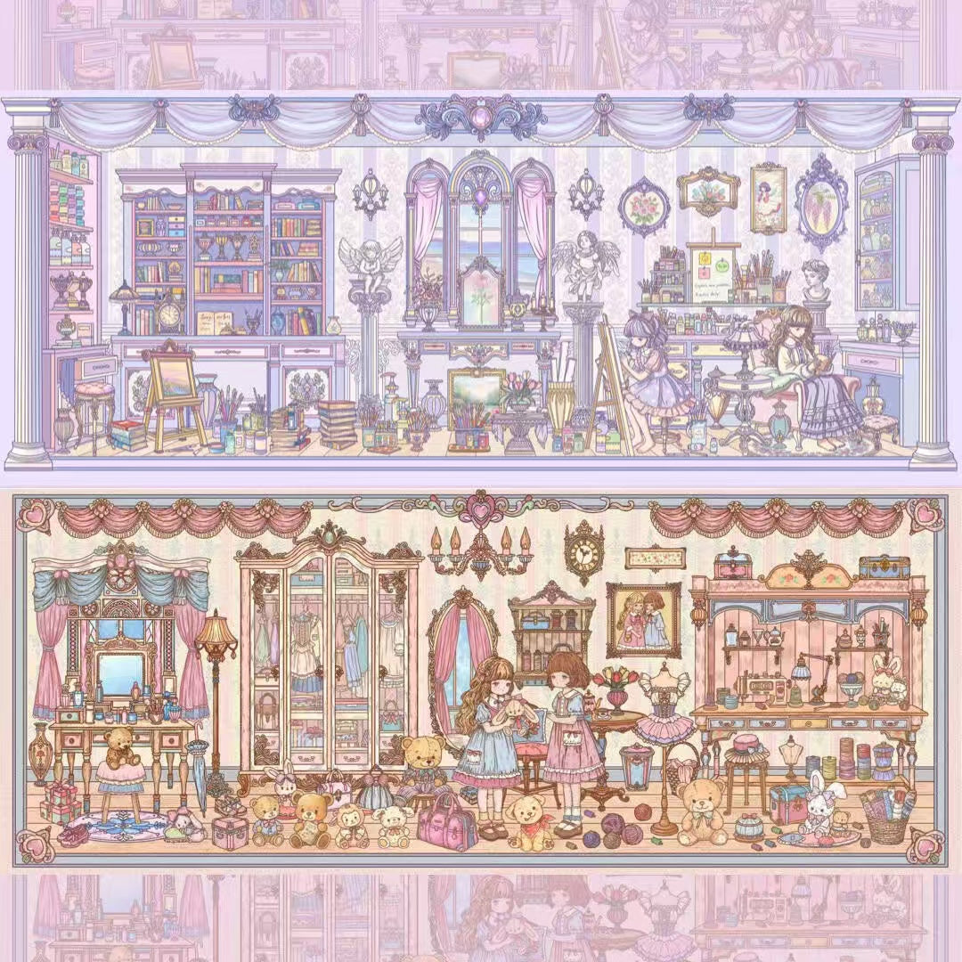 Fairy Tale Doll Wardrobe Art Salon DIY Scene Stickers
