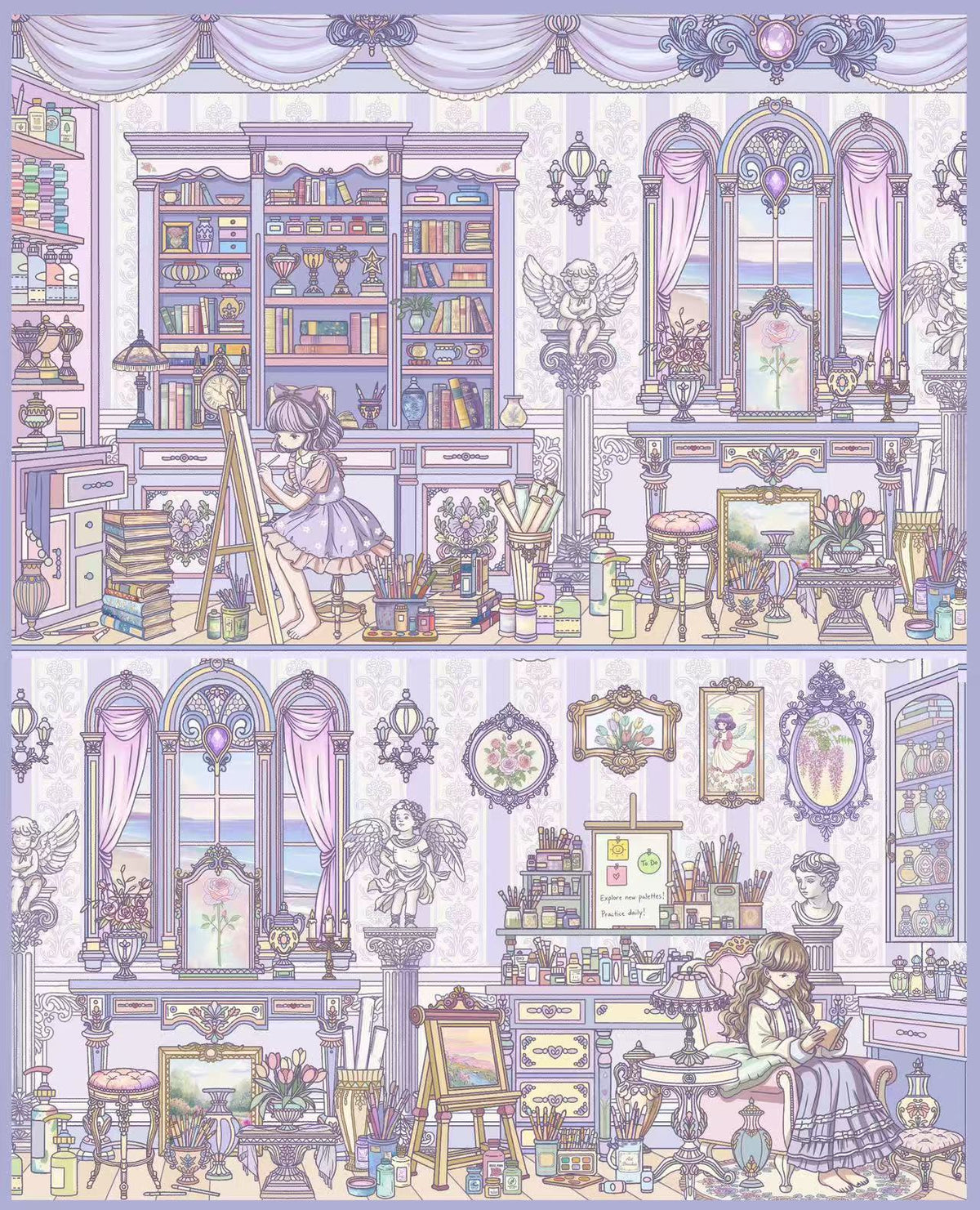 Fairy Tale Doll Wardrobe Art Salon DIY Scene Stickers