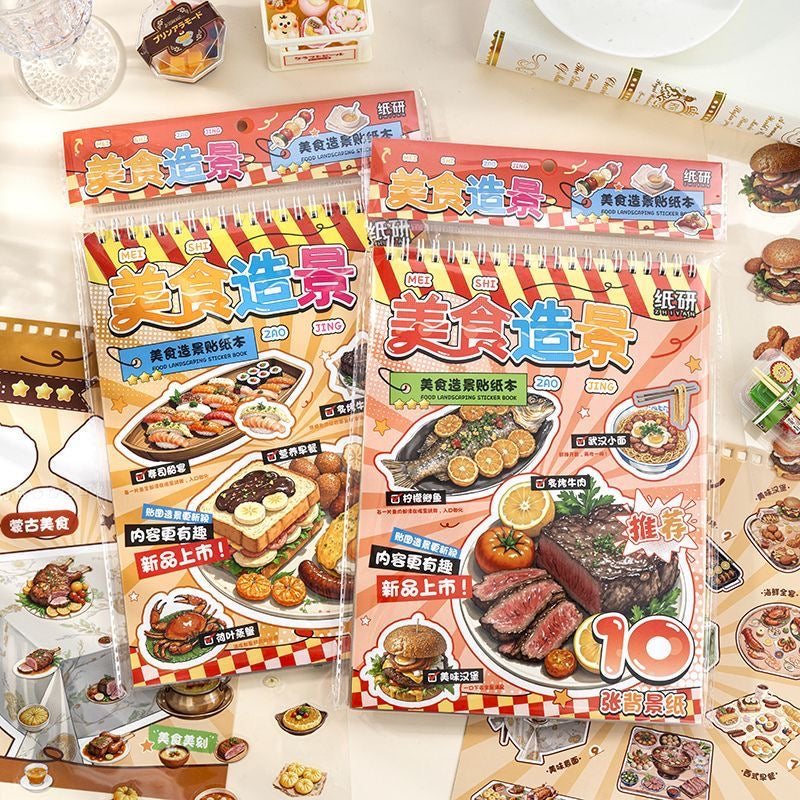 Yummy Cook Delicious Food Sticker Book Fun Kitchen