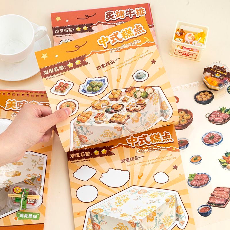 Yummy Cook Delicious Food Sticker Book Fun Kitchen