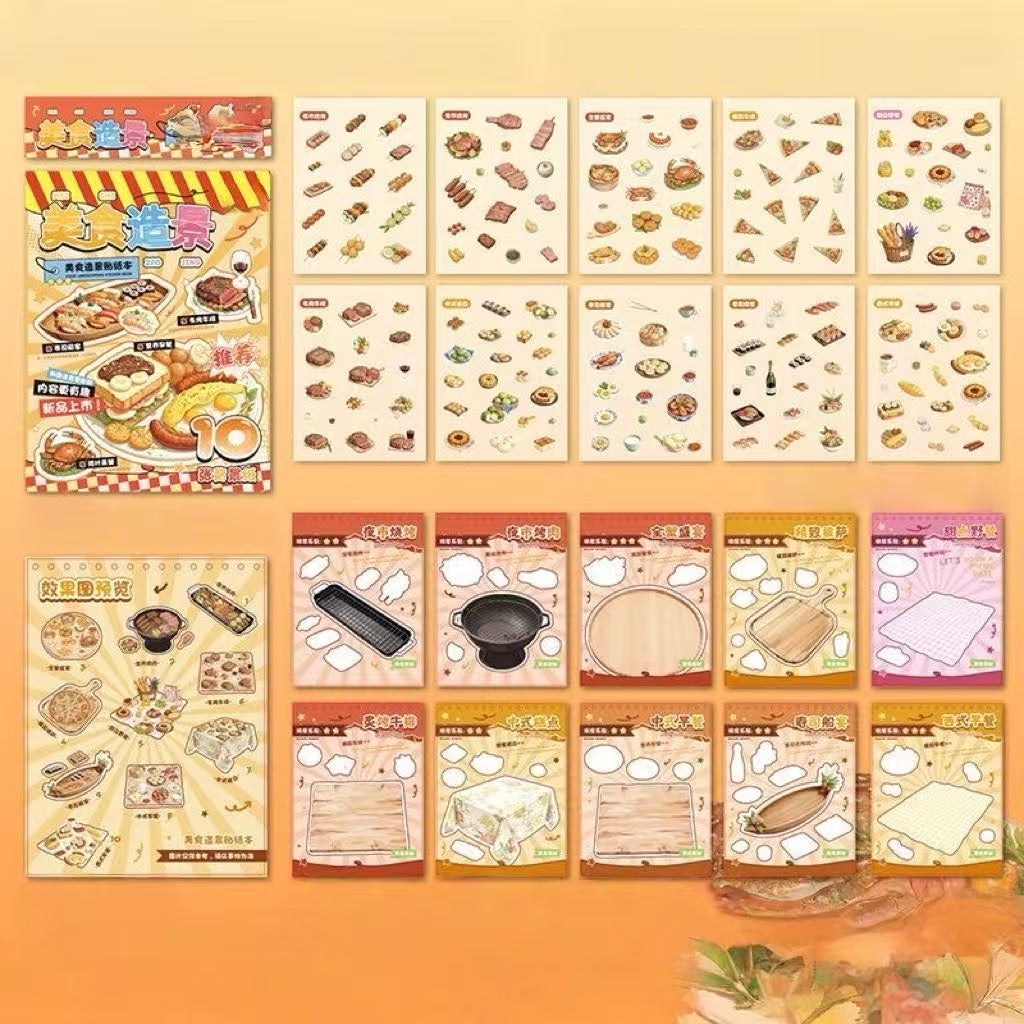 Yummy Cook Delicious Food Sticker Book Fun Kitchen