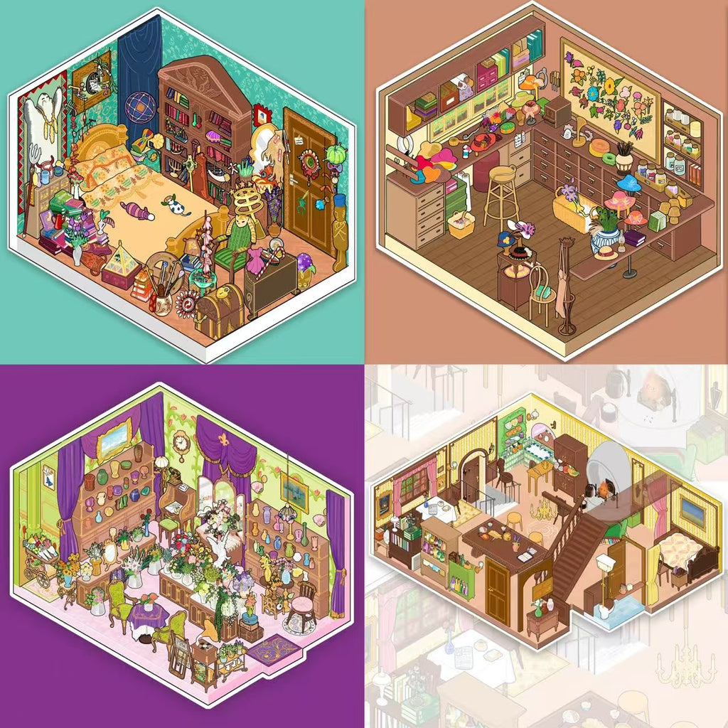 Howl’s Moving Castle Room Sophie’s Hat Shop 3D Scene Stickers