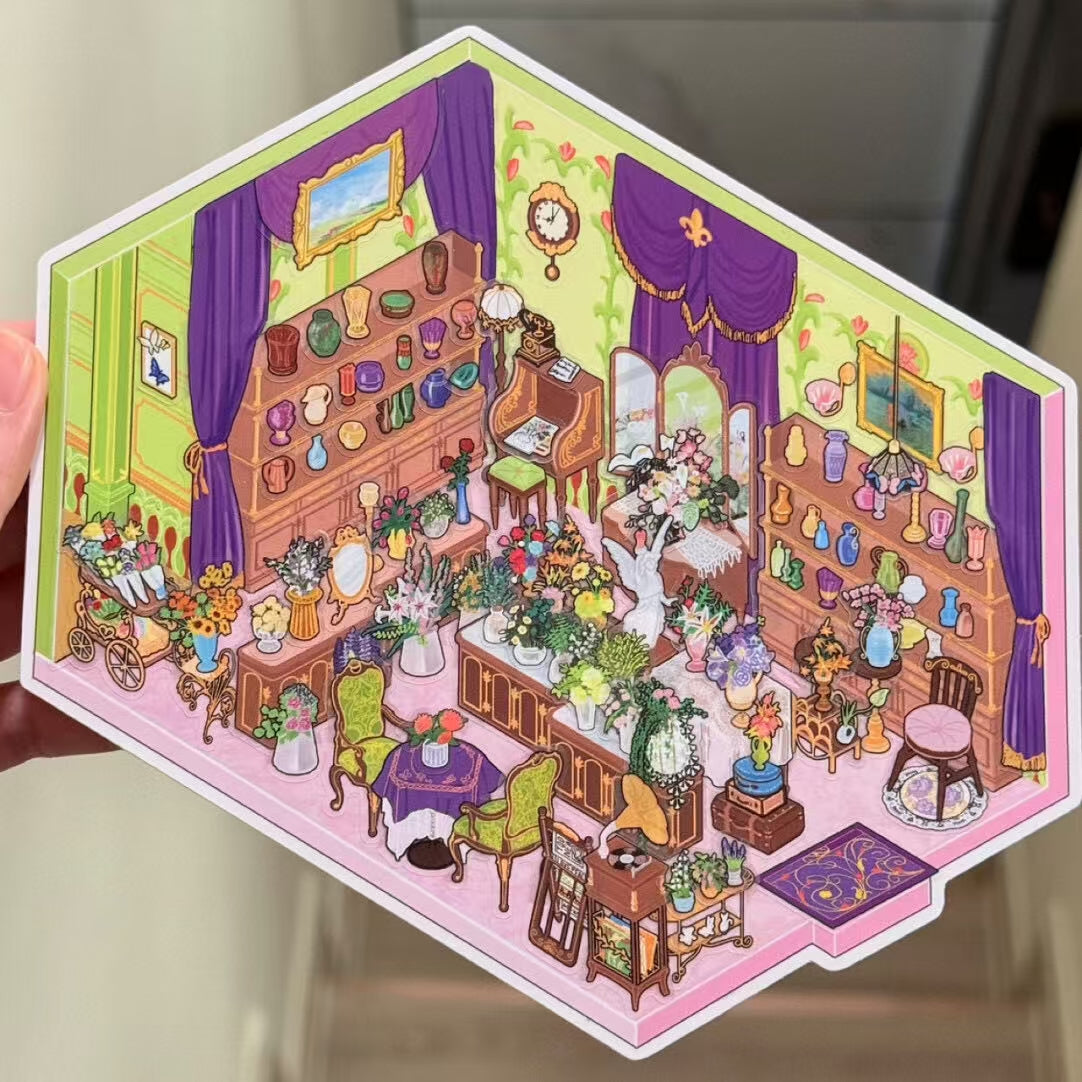 Howl’s Moving Castle Room Sophie’s Hat Shop 3D Scene Stickers