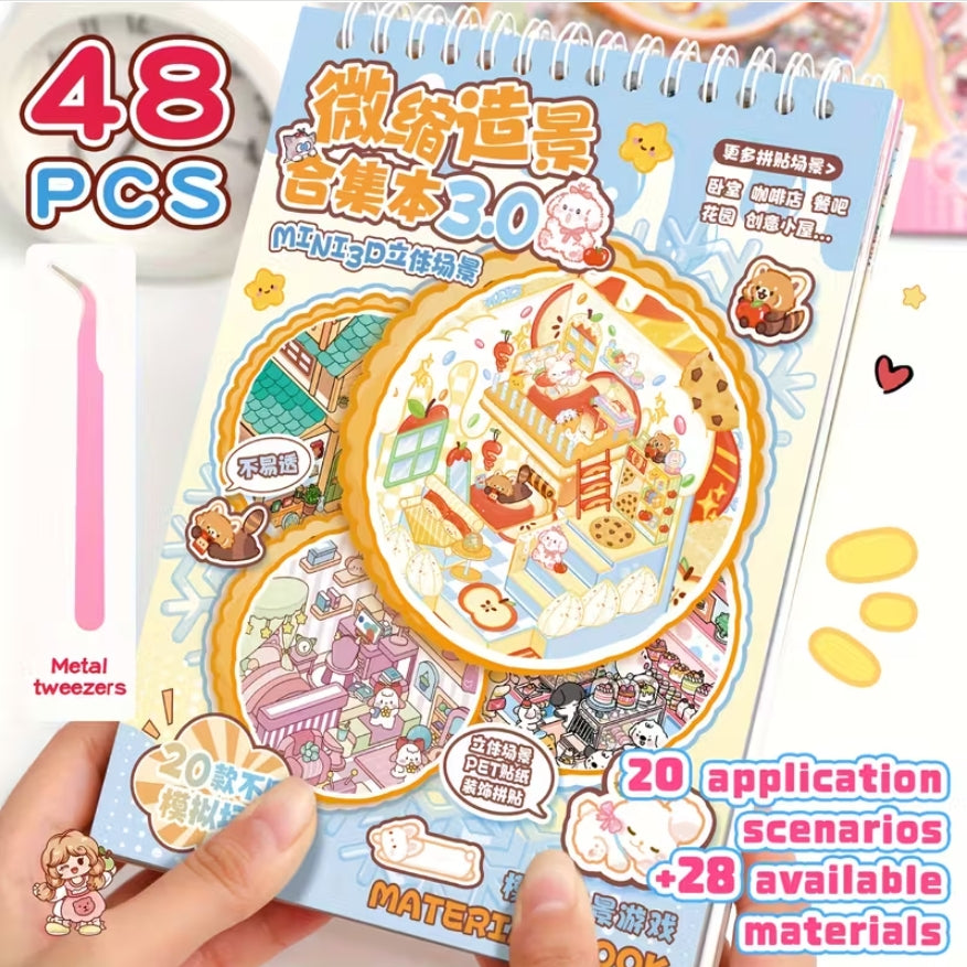 3D Scene Sticker Book