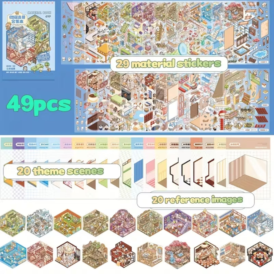3D Scene Sticker Book